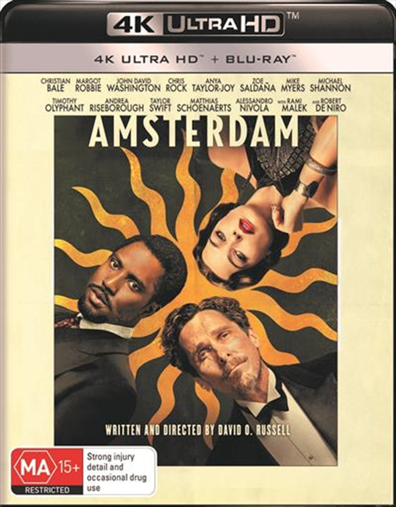 Amsterdam (Blu-ray + UHD UHD) Christian Bale & Margot Robbie - Brand New