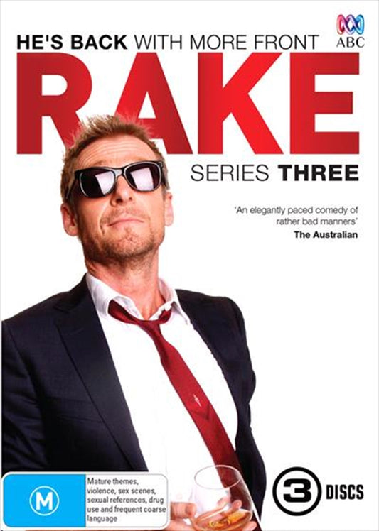 Rake - Series 3 (3 disc DVD) Richard Roxburgh - Brand New