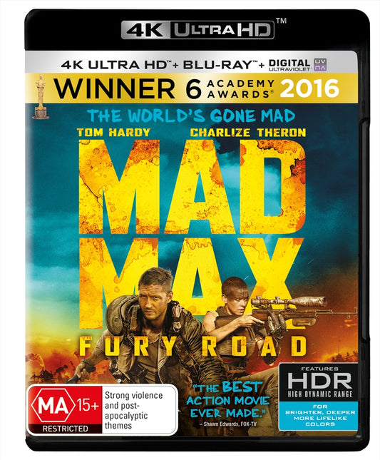 Mad Max - Fury Road (Blu-ray & UHD) Tom Hardy - Brand New