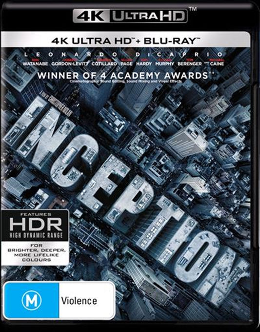 Inception (Blu-ray & UHD) Leonardo DiCaprio - Brand New